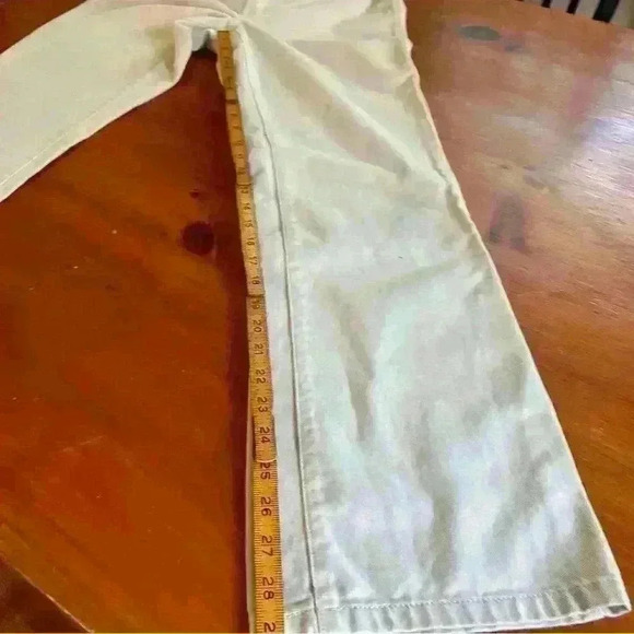 Y2K Tommy Hilfiger Jeans Women's Size 4 Bootcut Mid Rise Denim khaki Three snap - Picture 7 of 14